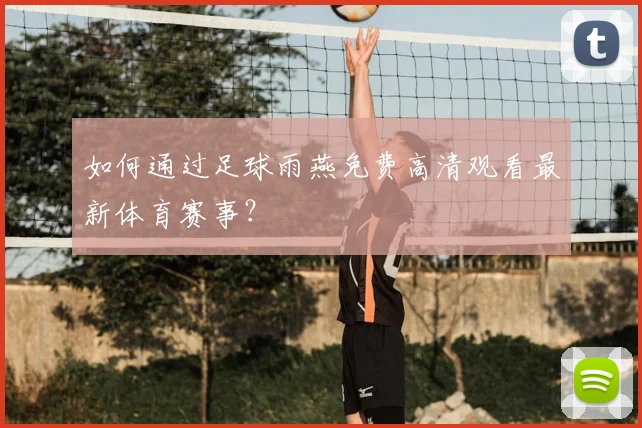 如何通过足球雨燕免费高清观看最新体育赛事？